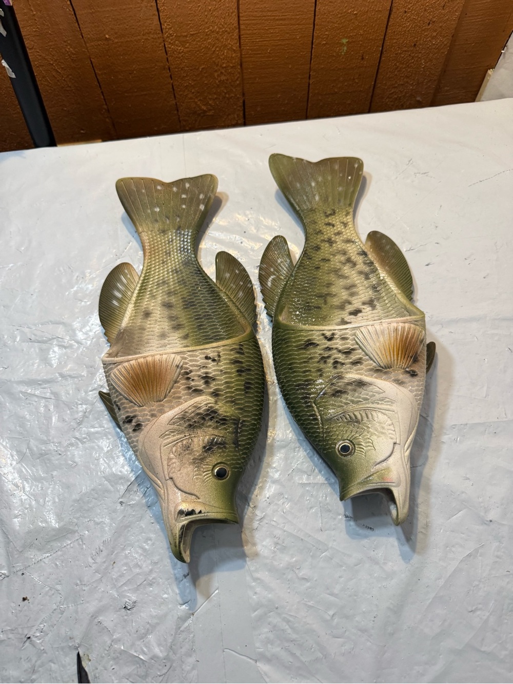 River's Edge crappie fish slide sandal men’s size 10/10.5M